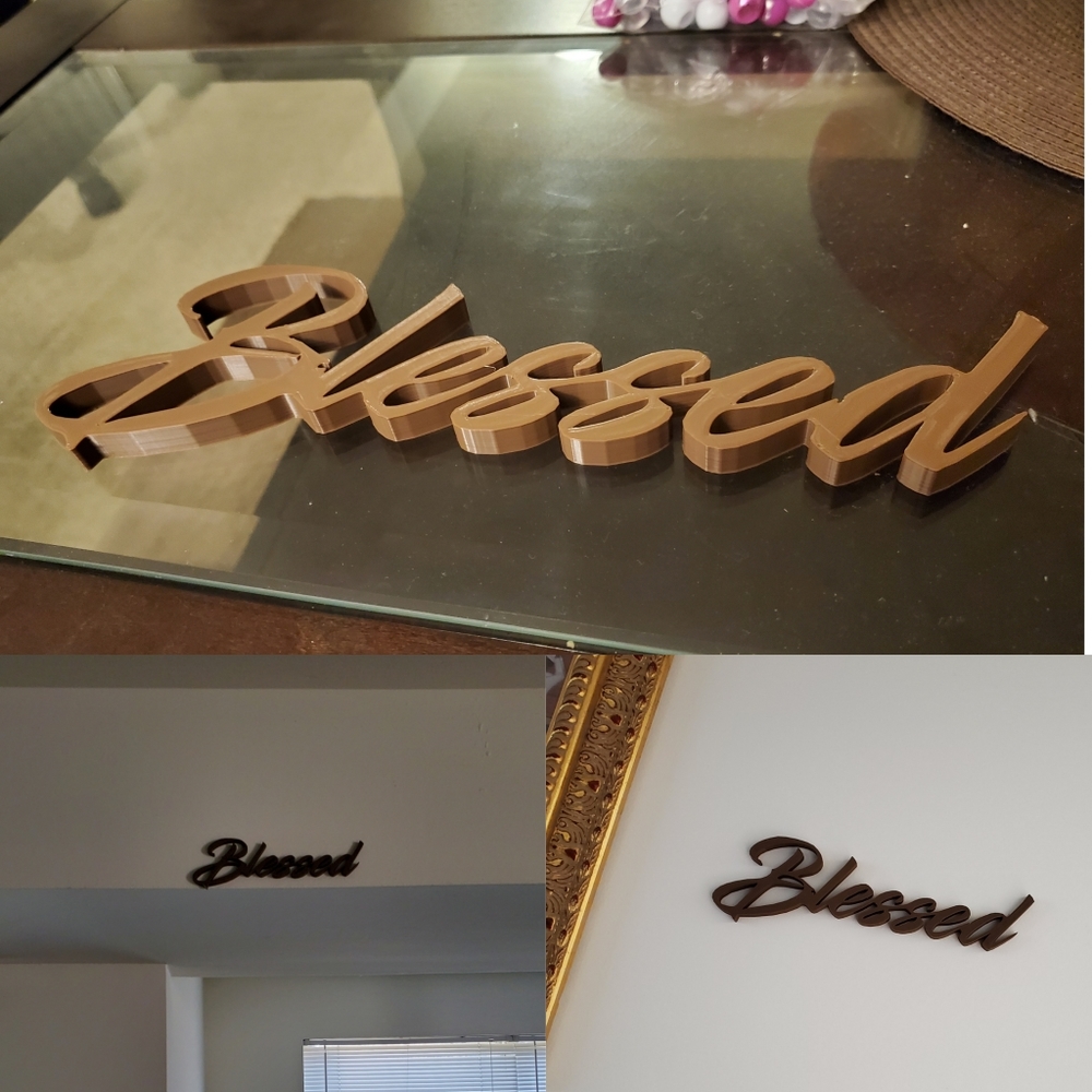 2x 3D Wall House Office Word Text Art